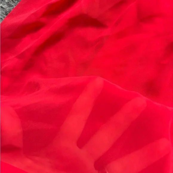 Victorias Secret red lace/ sheer babydoll - Picture 6 of 7